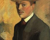 奥古斯特 马克 : Self-Portrait with Hat